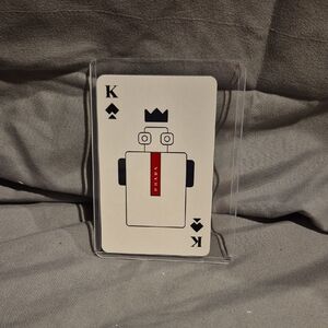 Prada King of Spades Card with Red Accent